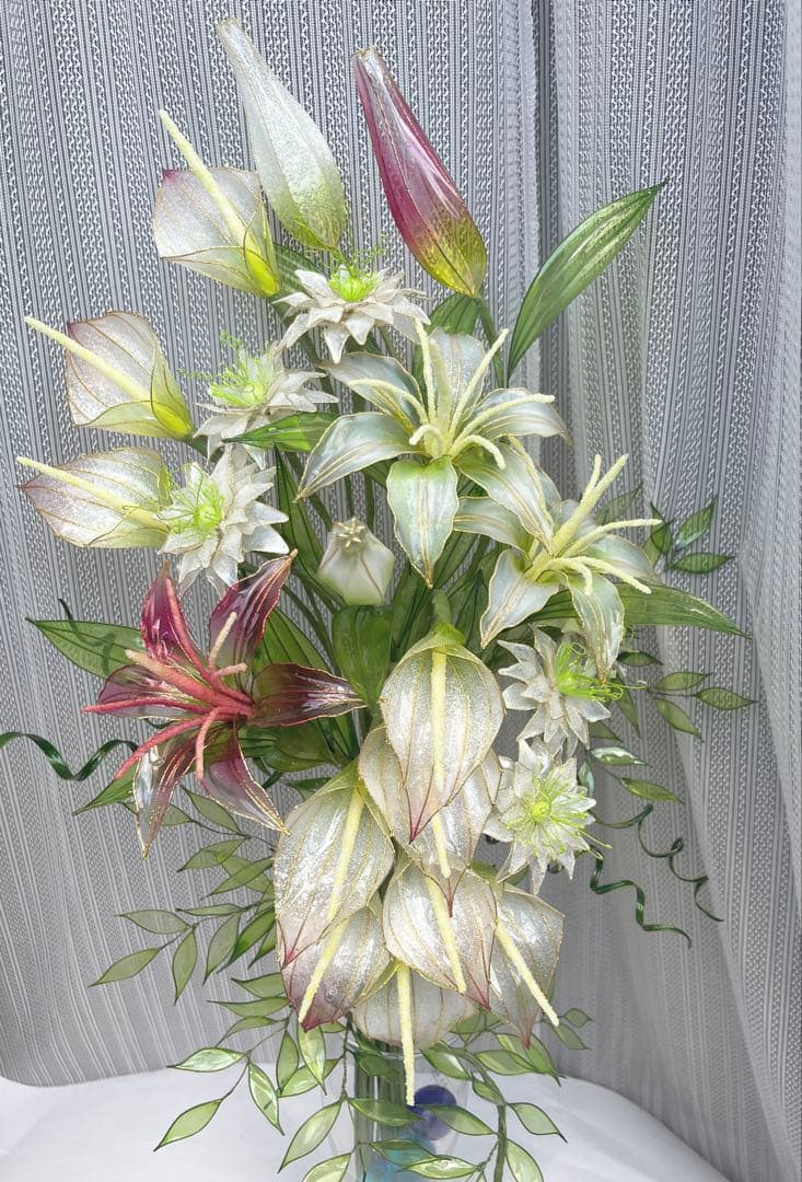 アメリカンフラワー　ディップフラワーNO.170（百合・カラー・ニゲラ）