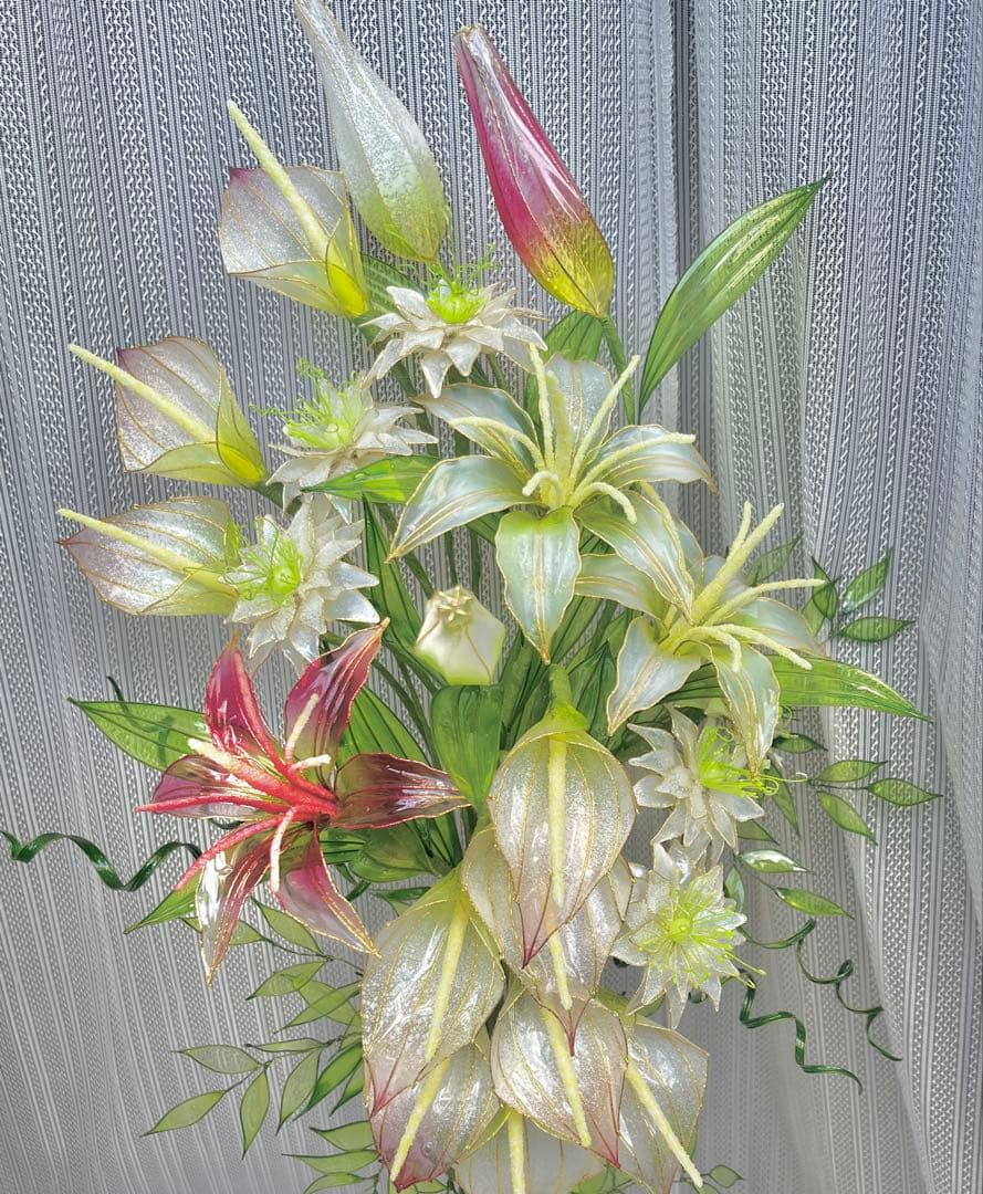 アメリカンフラワー　ディップフラワーNO.170（百合・カラー・ニゲラ）