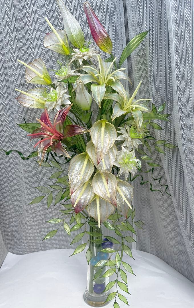 アメリカンフラワー　ディップフラワーNO.170（百合・カラー・ニゲラ）