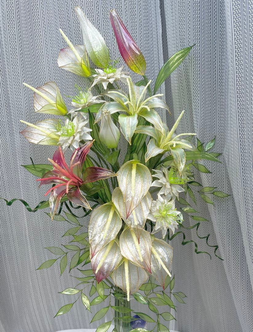 アメリカンフラワー　ディップフラワーNO.170（百合・カラー・ニゲラ）