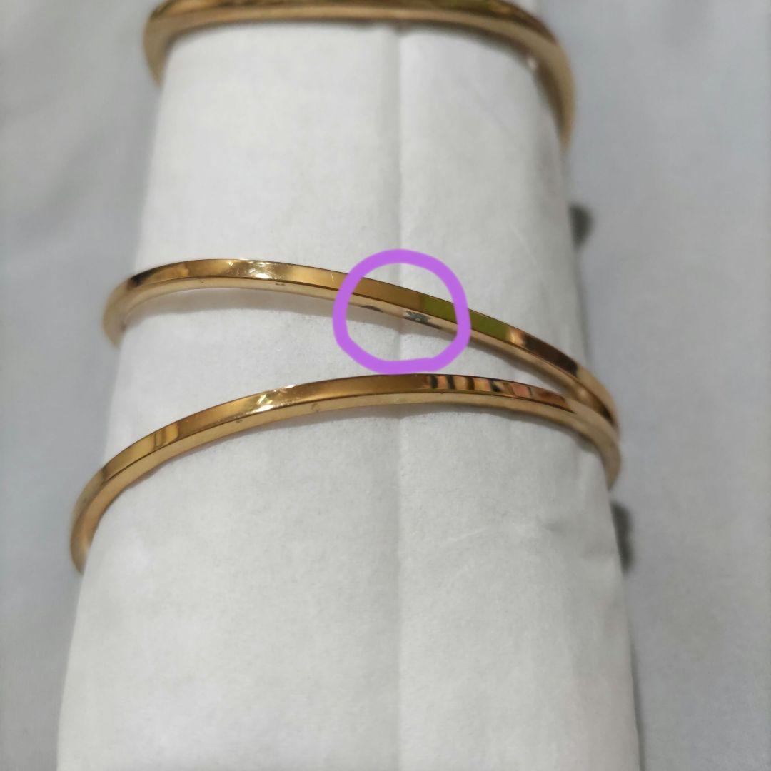 ジュエッテ　ゴールドバングル3点セット　ブレスレット