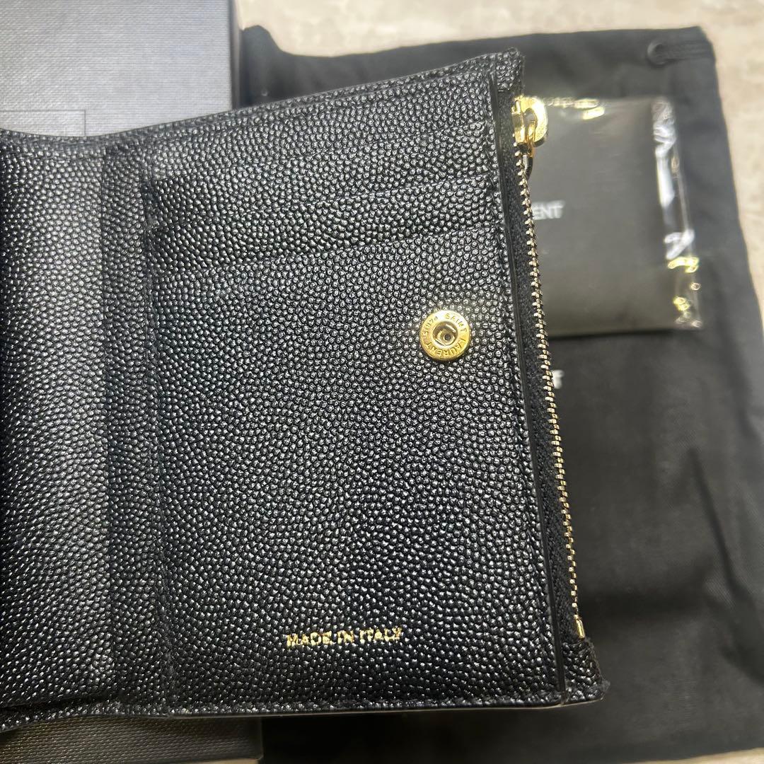 新品同様✨SAINT LAURENT ブラック 二つ折り財布