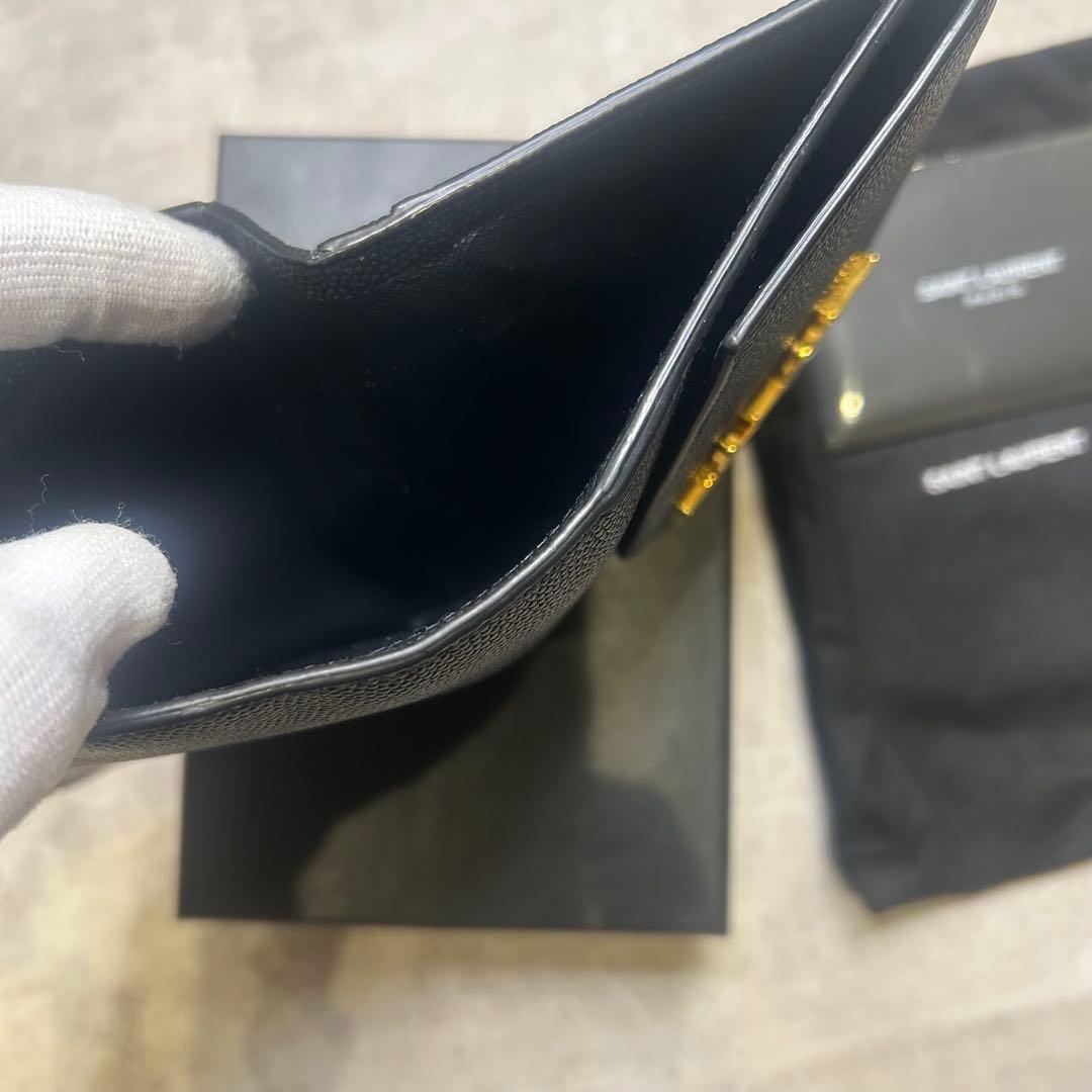 新品同様✨SAINT LAURENT ブラック 二つ折り財布