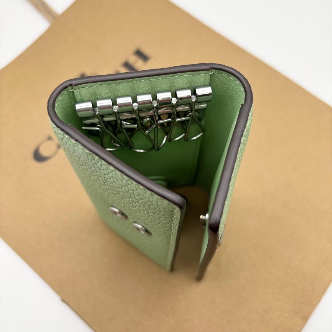 【COACH☆新品】 エッセンシャル 6 リング キー ケース☆ペブル レザー