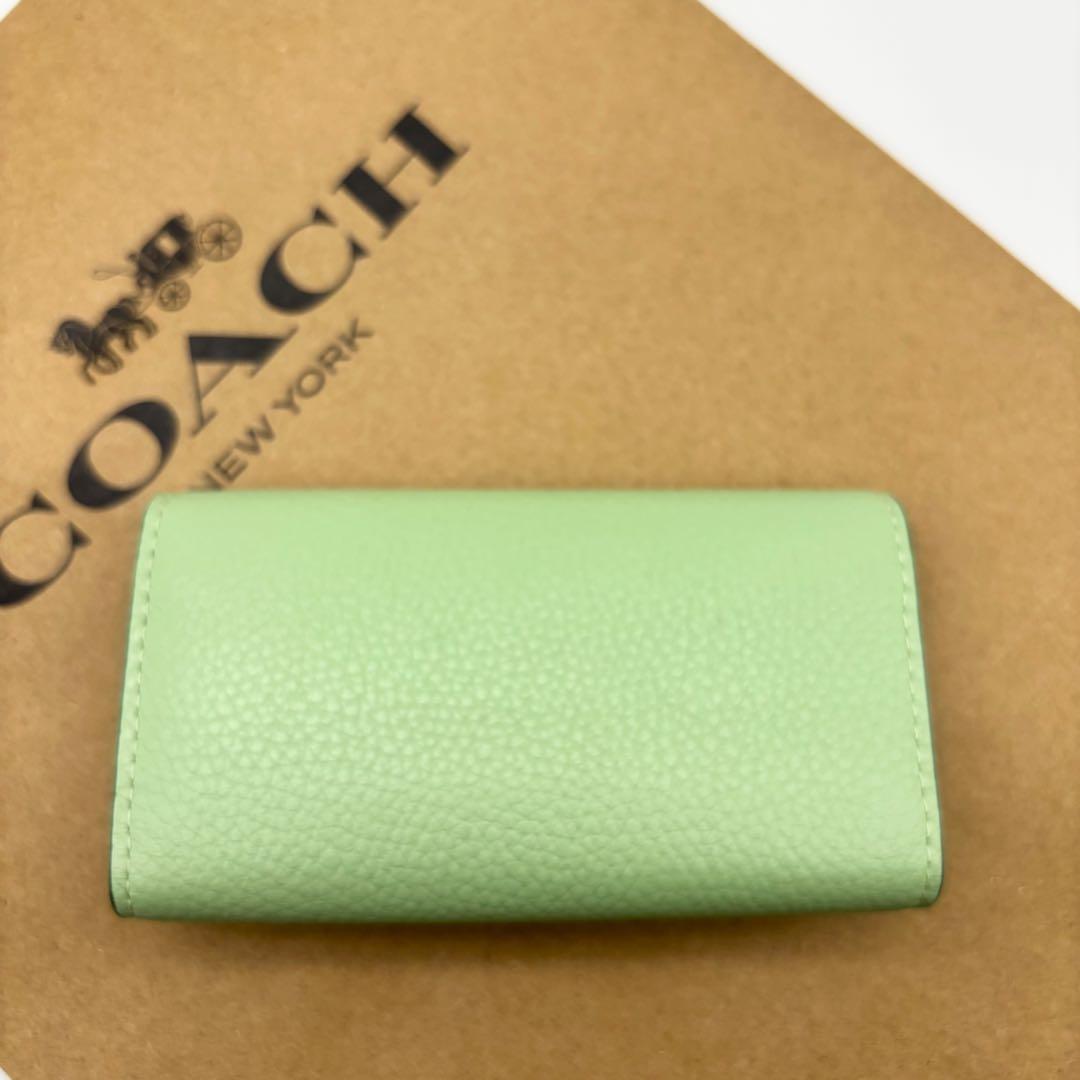 【COACH☆新品】 エッセンシャル 6 リング キー ケース☆ペブル レザー