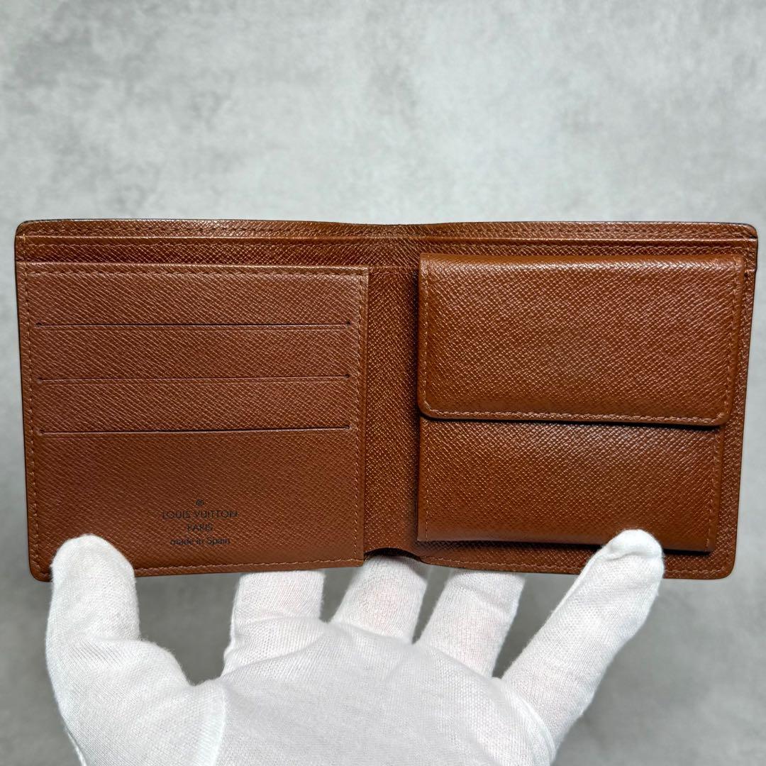 美品 定価8.6万 ルイヴィトン モノグラム ポルトフォイユマルコ 二つ折り財布