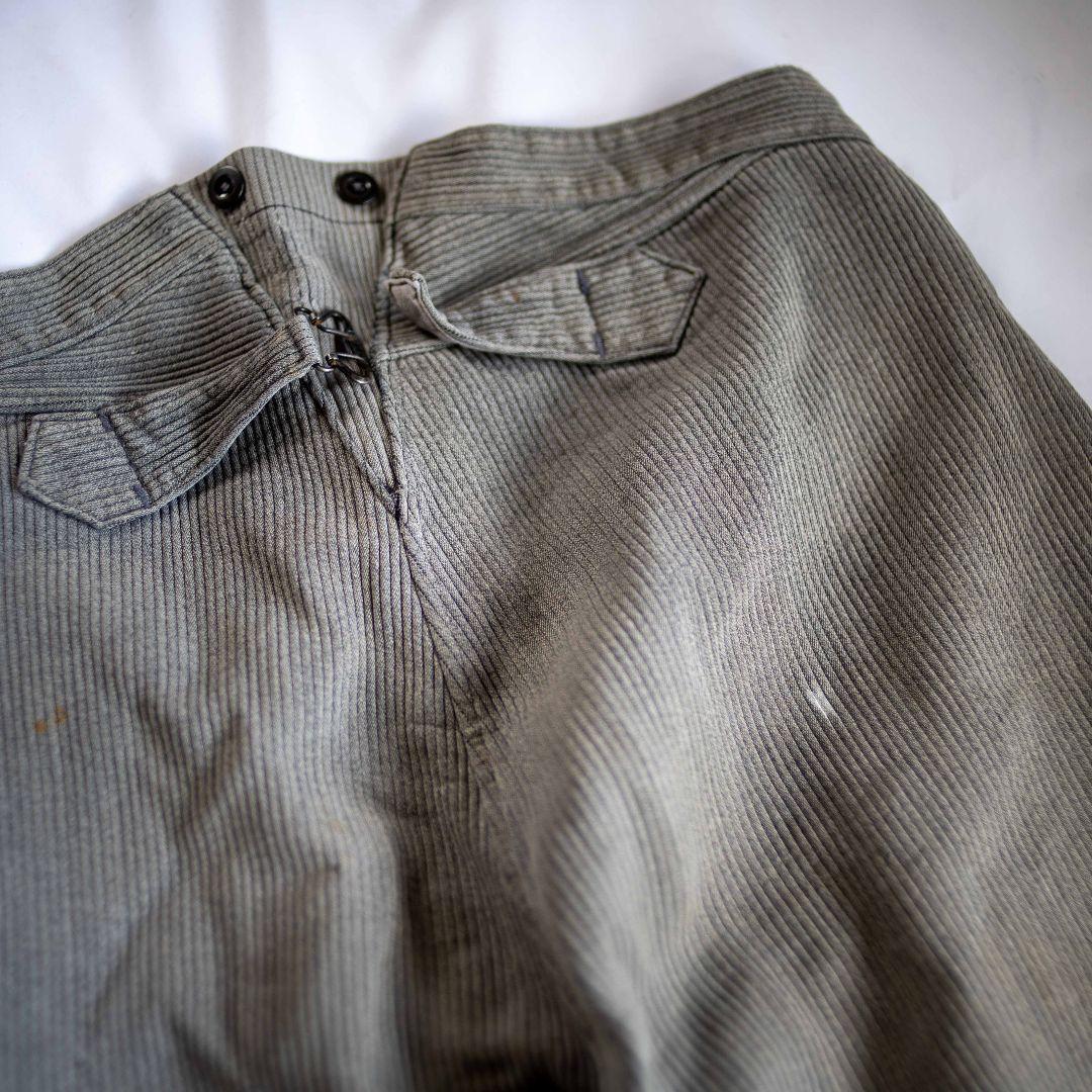30s-40s ユーロヴィンテージ フレンチ コットンピケパンツ