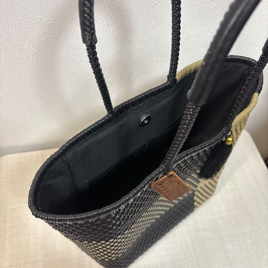 WOVEN ウーヴンエブリデイトートメルカドバッグ かごバック　ブラック