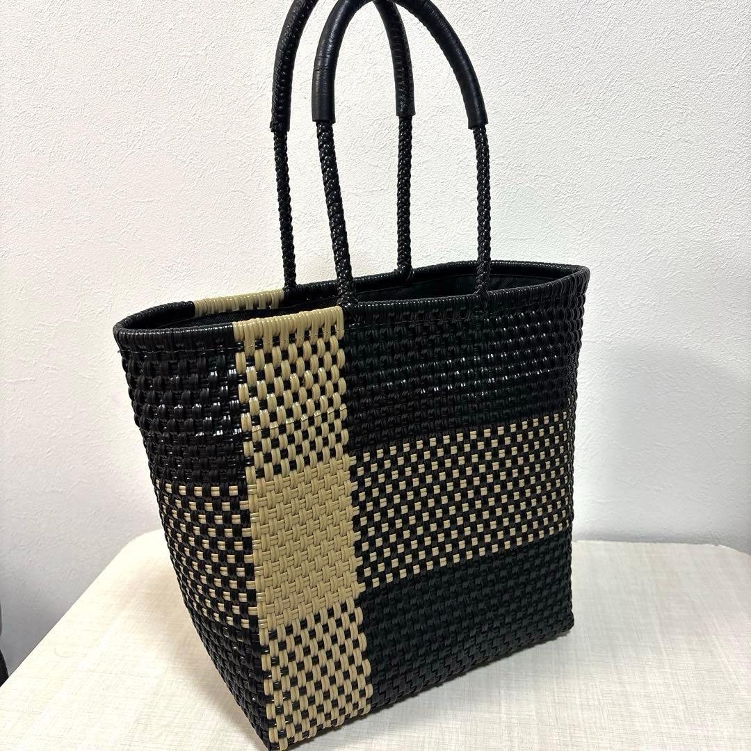 WOVEN ウーヴンエブリデイトートメルカドバッグ かごバック　ブラック