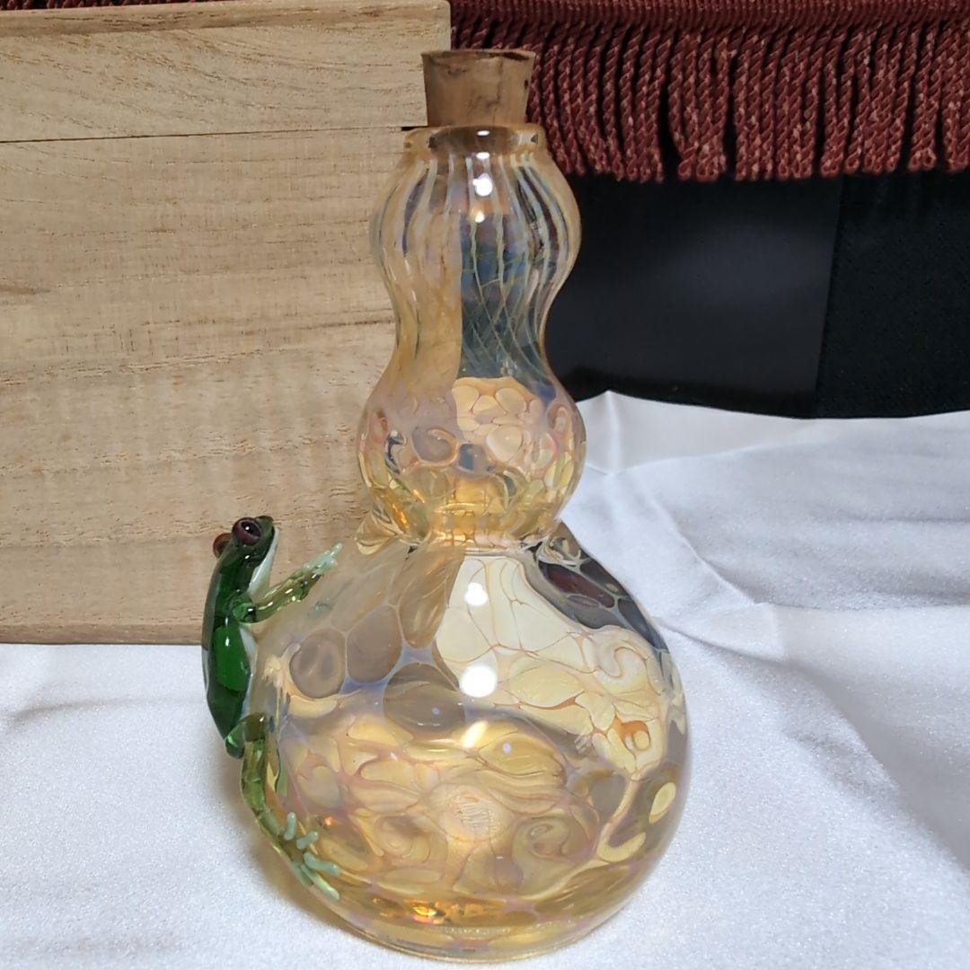 専用　kengtaro ケンタロー 花 2013年 カエル ガラス 作家