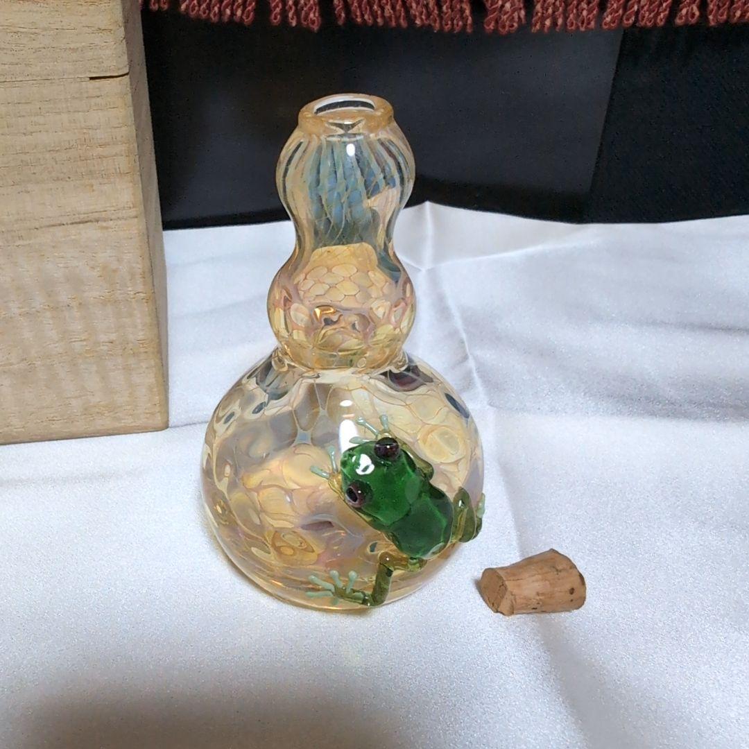 専用　kengtaro ケンタロー 花 2013年 カエル ガラス 作家