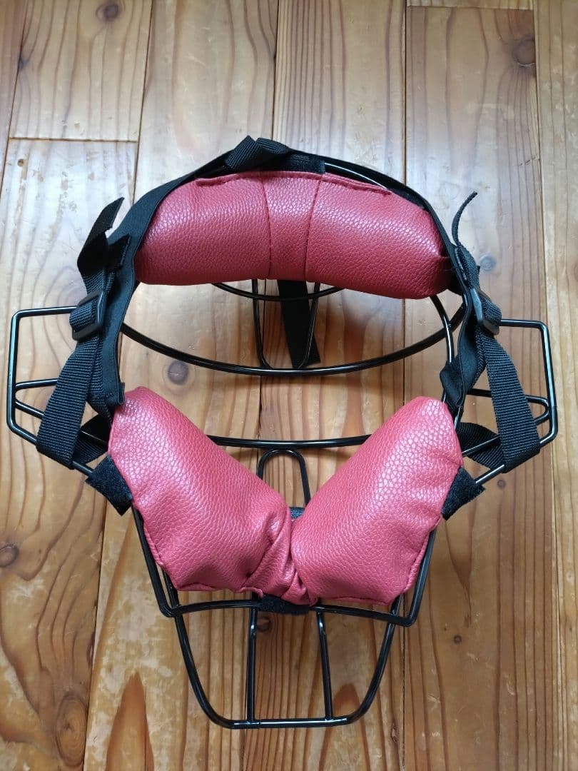 一般軟式用キャッチャー防具一式プロマーク黒/赤