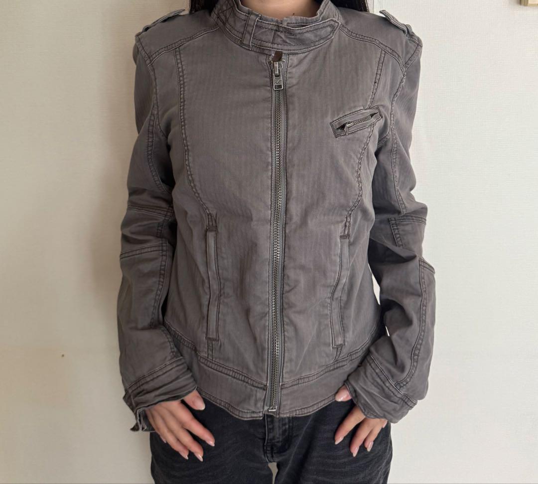 HOLLISTER Y2K グランジ ダークコア ミリタリー ジャケット