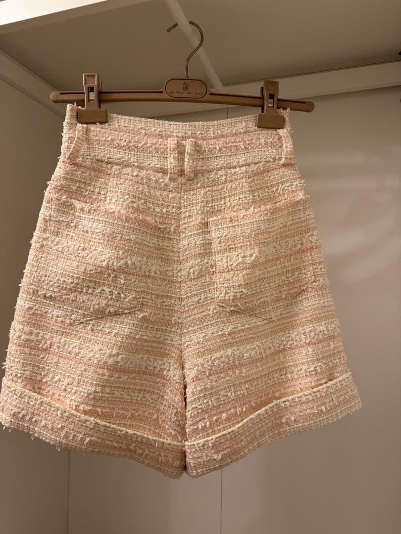 Mimi様　BALMAIN ラメ入りツイード ハイウエストショートパンツ　34