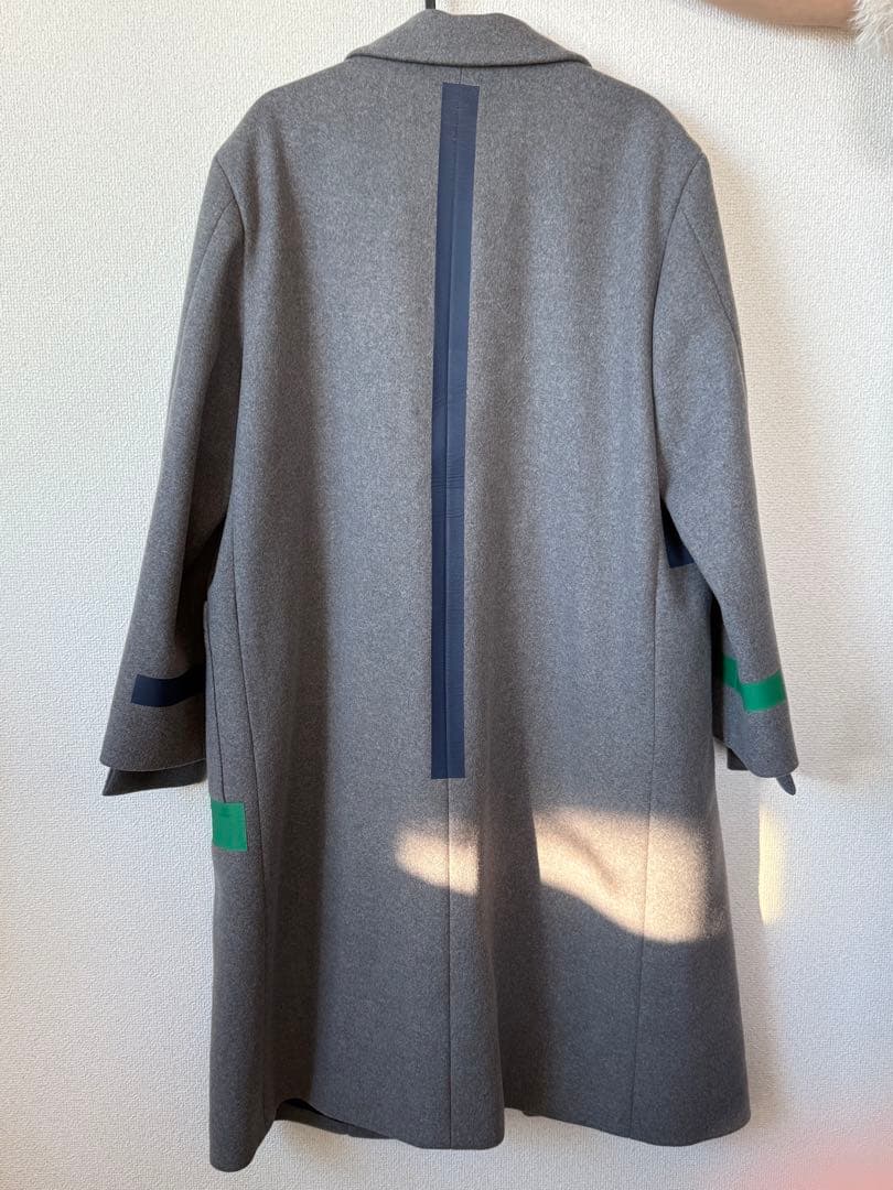 k*7様 un3d コート カラーライン テープ　アンスリード グレー