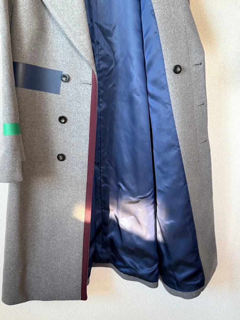 k*7様 un3d コート カラーライン テープ　アンスリード グレー