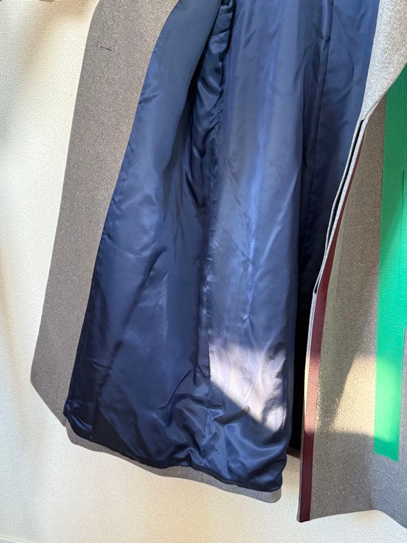 k*7様 un3d コート カラーライン テープ　アンスリード グレー