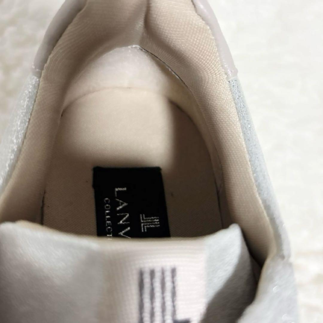 【美品】LANVIN ランバン　スニーカー　シルバー　グリッター　ラメ　22.5