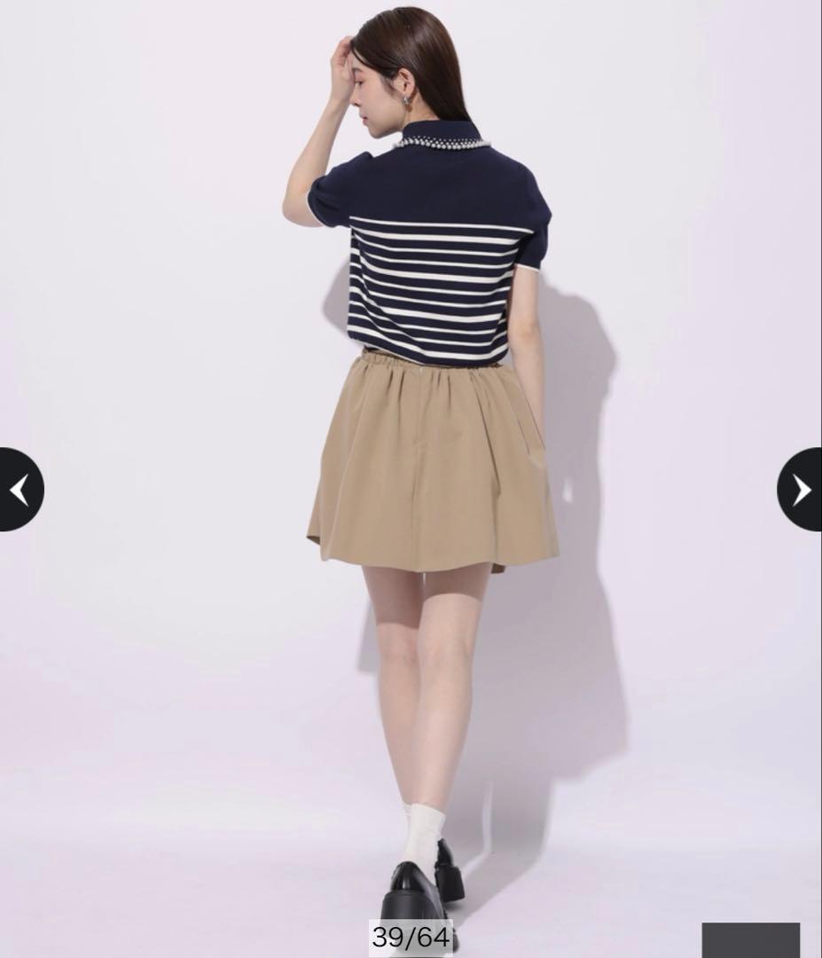 Arpege story Rirandture パールカラーポロニット