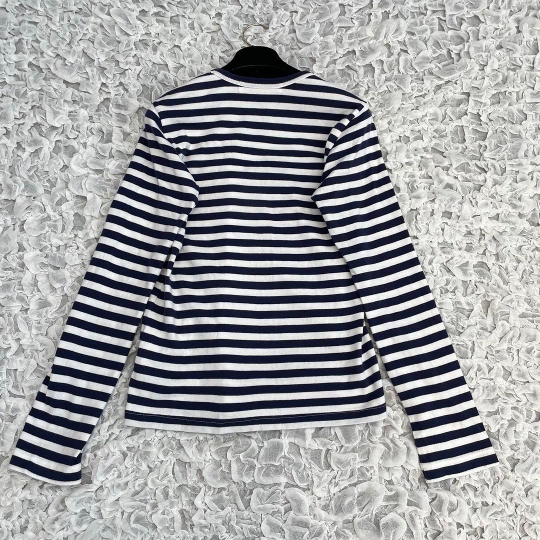 コムデギャルソン　ボーダーデザインカットソー　フリル