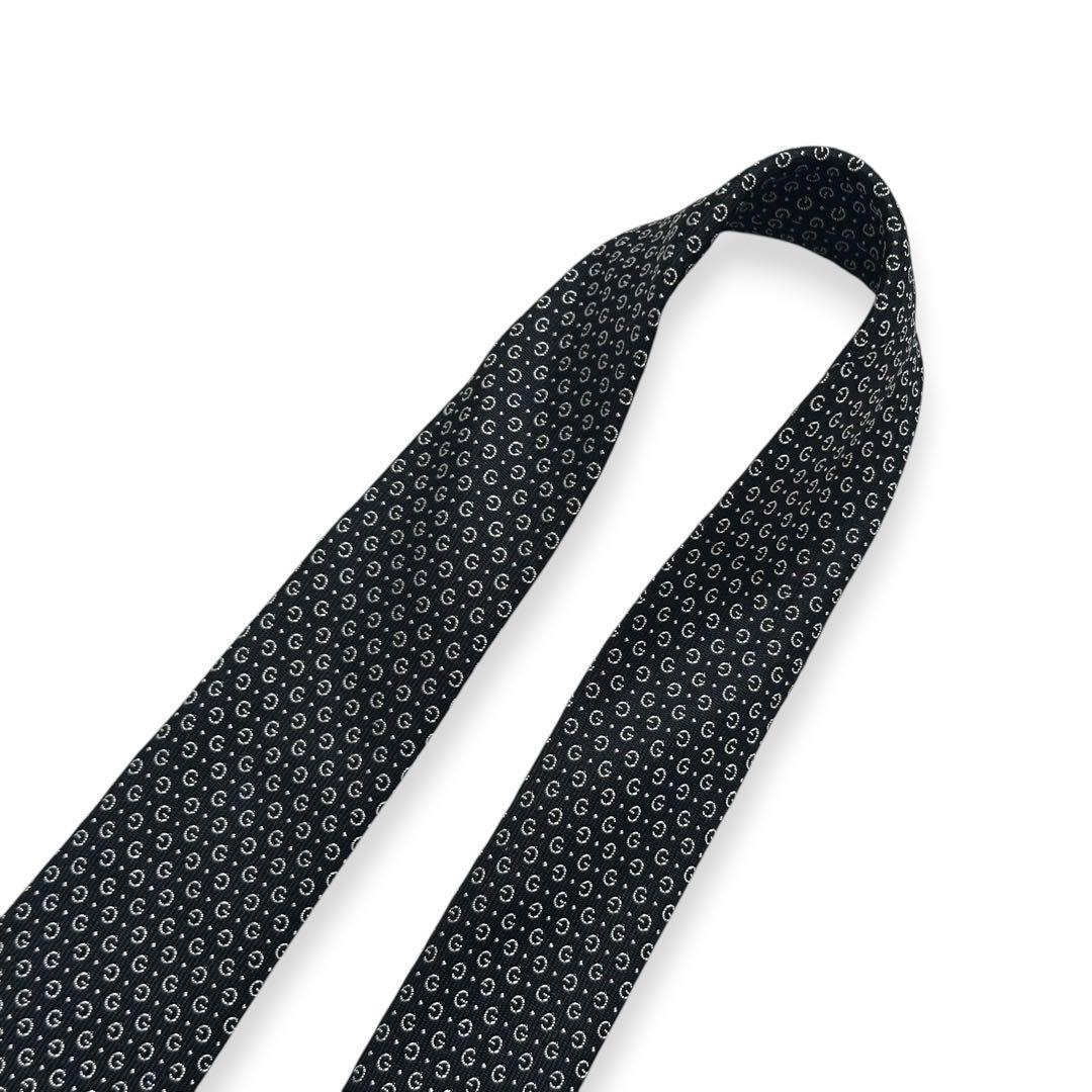 美品✨GUCCI ネクタイ　グッチ　GG柄　ブラック　高級　黒　【B】