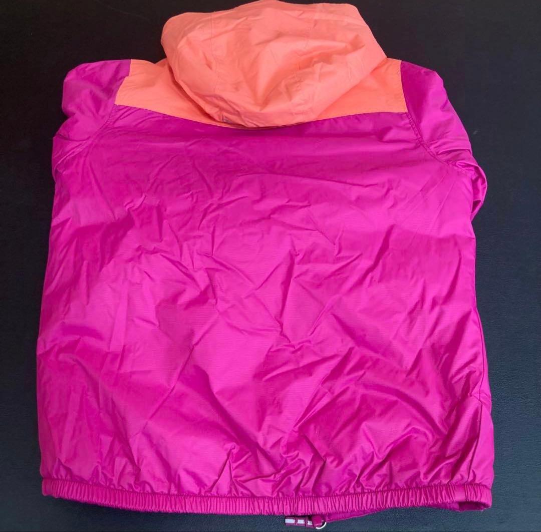 Columbia 子供用フード付きジャケット ピンク/オレンジ　手袋セット