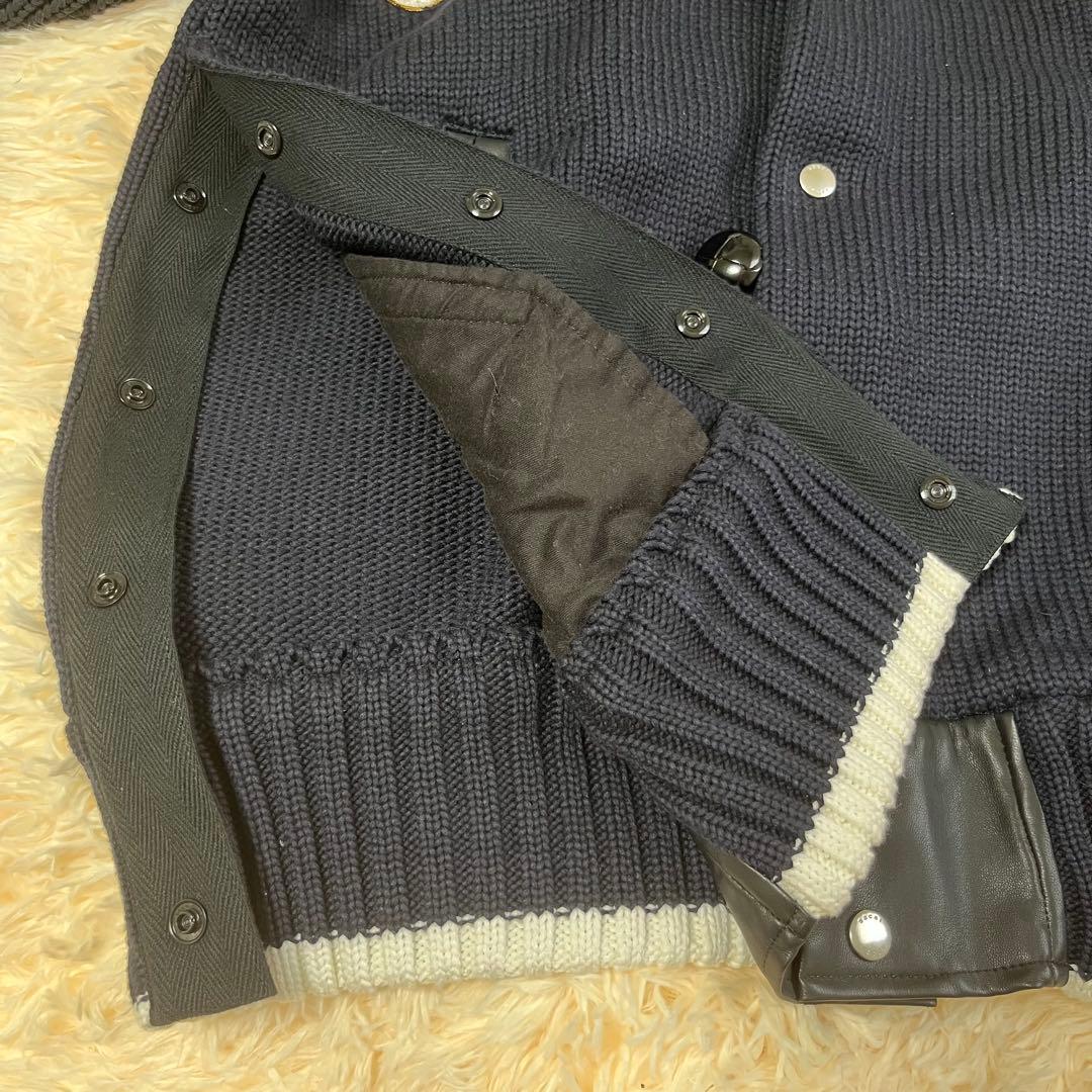 sacai ONE KIND WORDスタジャン ネイビー&ブラック