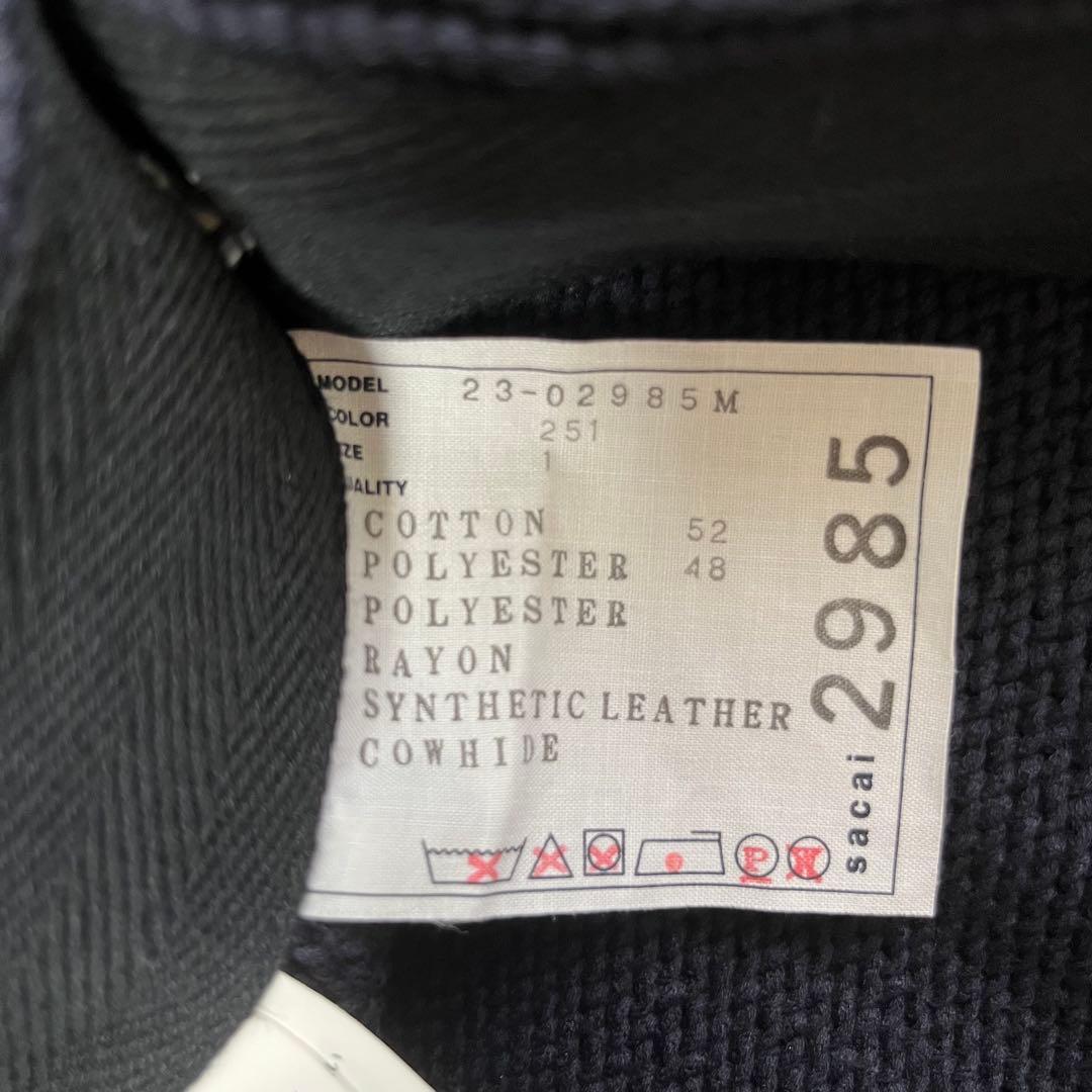 sacai ONE KIND WORDスタジャン ネイビー&ブラック