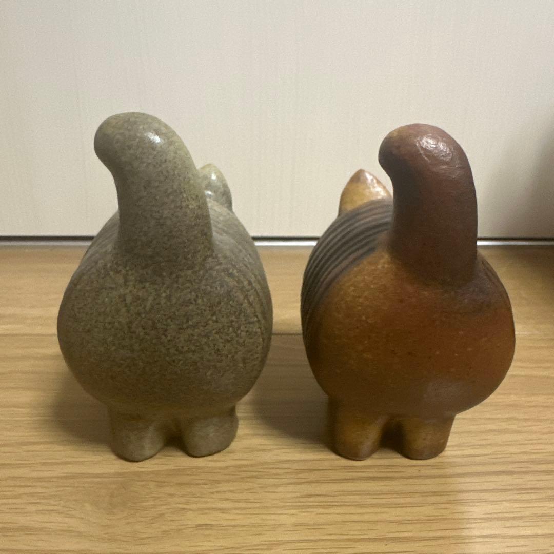 新品未使用 リサラーソン ディエチキャット グレー ブラウン 2体セット 置物