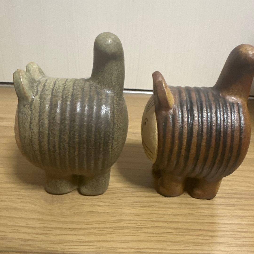新品未使用 リサラーソン ディエチキャット グレー ブラウン 2体セット 置物