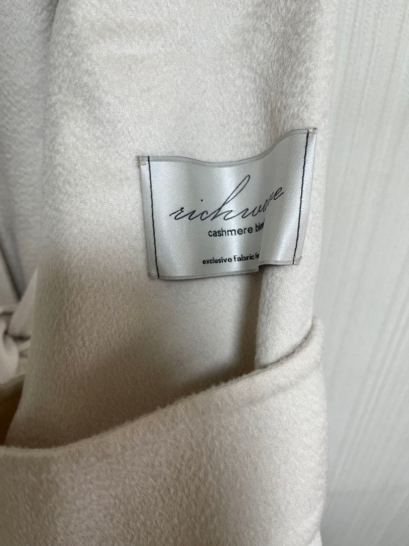 新品未使用　スナイデル　ウロコカシミヤロングコート アイボリー