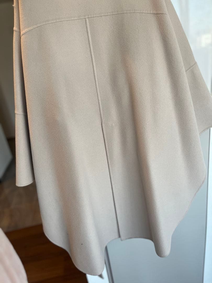 LE PHIL ソフトウールリバーポンチョ　ベージュ　1サイズ