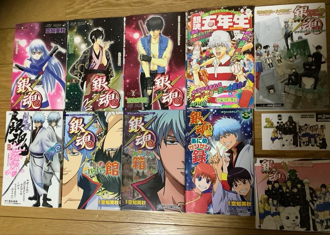銀魂　しおり　カード　シール　神楽•志村新八•三連合体栞•その他カード•シール