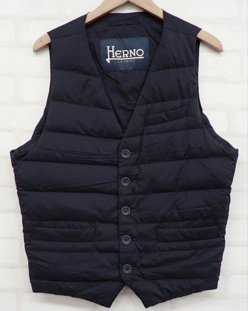 ご*じ様 Herno Legend ヘルノ ブラック インナー ダウン ベスト