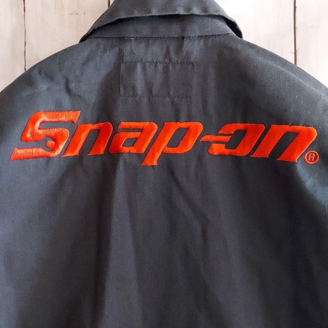 【Snap-on】美品 スナップオン オールインワン 刺繍 2L ネイビー