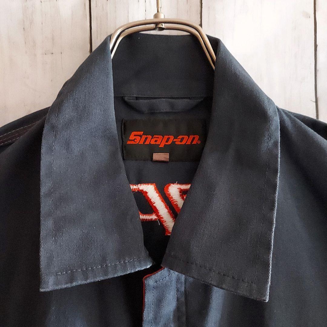 【Snap-on】美品 スナップオン オールインワン 刺繍 2L ネイビー
