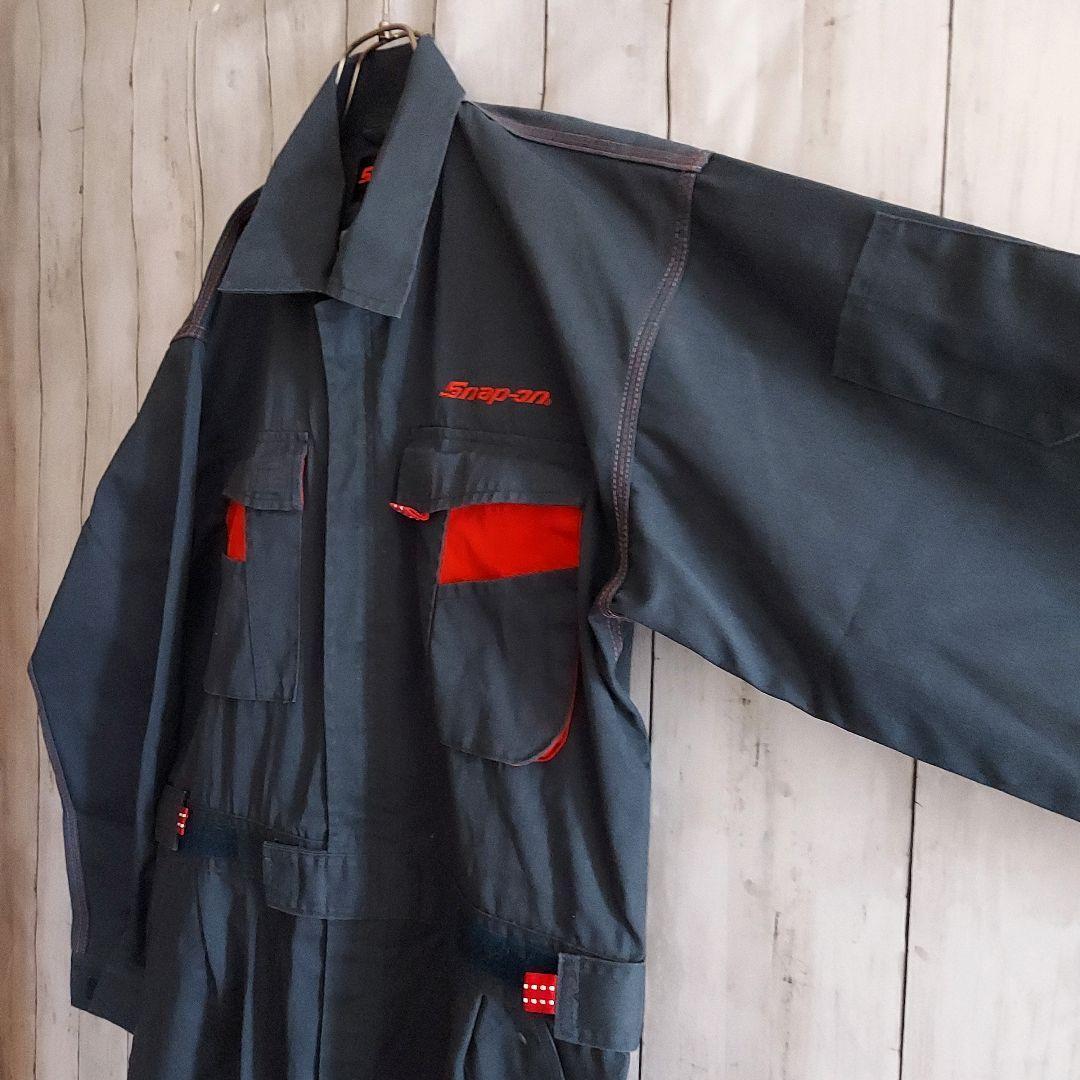 【Snap-on】美品 スナップオン オールインワン 刺繍 2L ネイビー