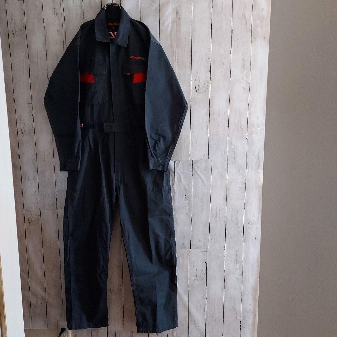 【Snap-on】美品 スナップオン オールインワン 刺繍 2L ネイビー