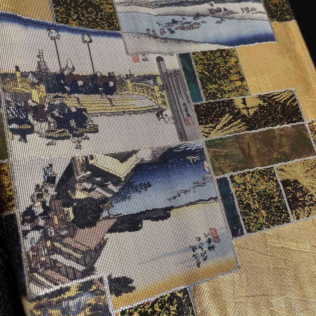 帯　正絹　高級　袋帯　個性的柄　③