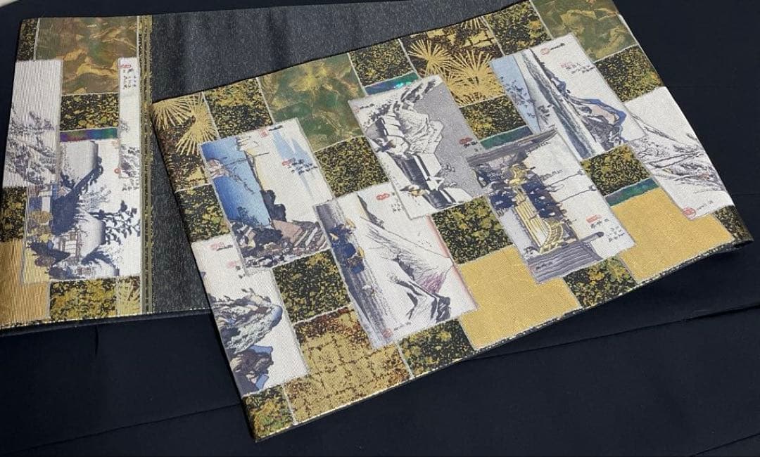 帯　正絹　高級　袋帯　個性的柄　③