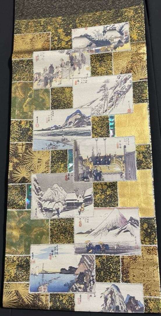 帯　正絹　高級　袋帯　個性的柄　③