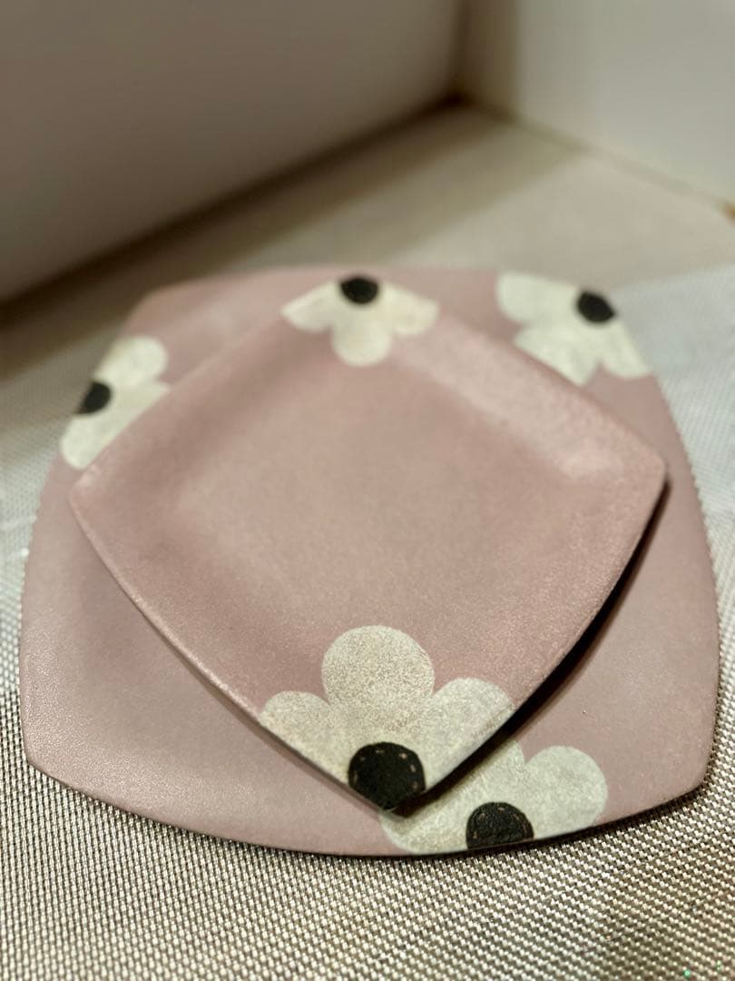 新品未使用●三ツ持啓 金井啓 スクエアプレート大小2枚セット