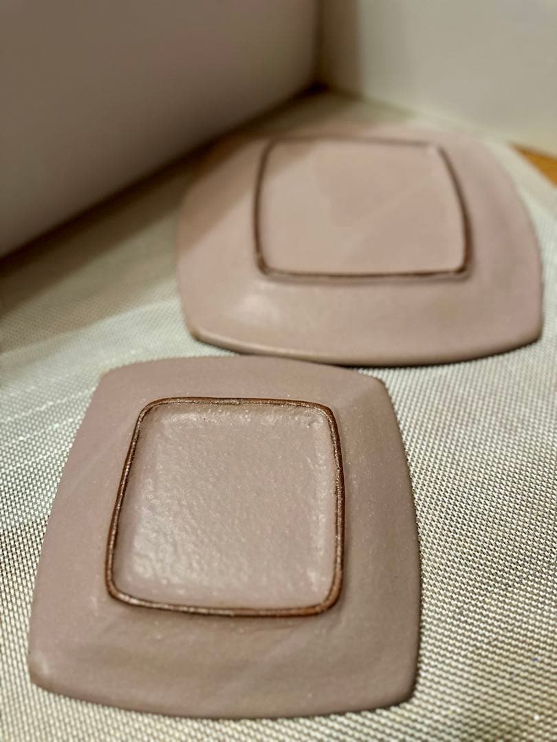 新品未使用●三ツ持啓 金井啓 スクエアプレート大小2枚セット