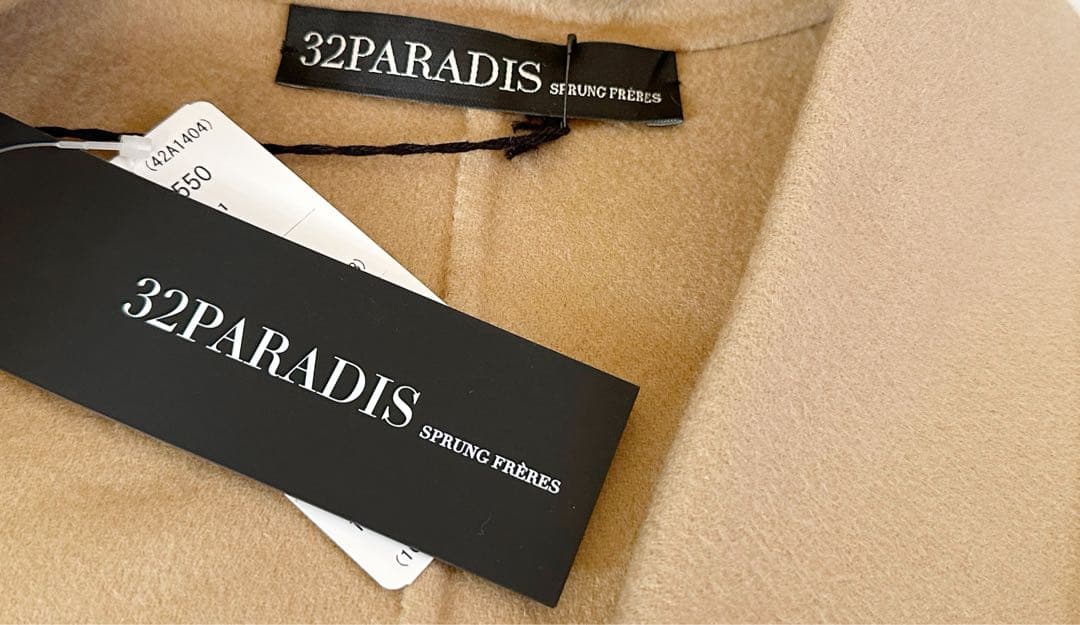 新品 32PARADIS コート　キャメル