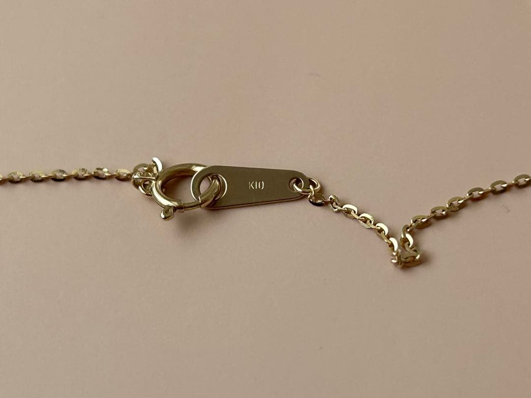 マグノリアホワイト K10チェーンネックレス 50cm