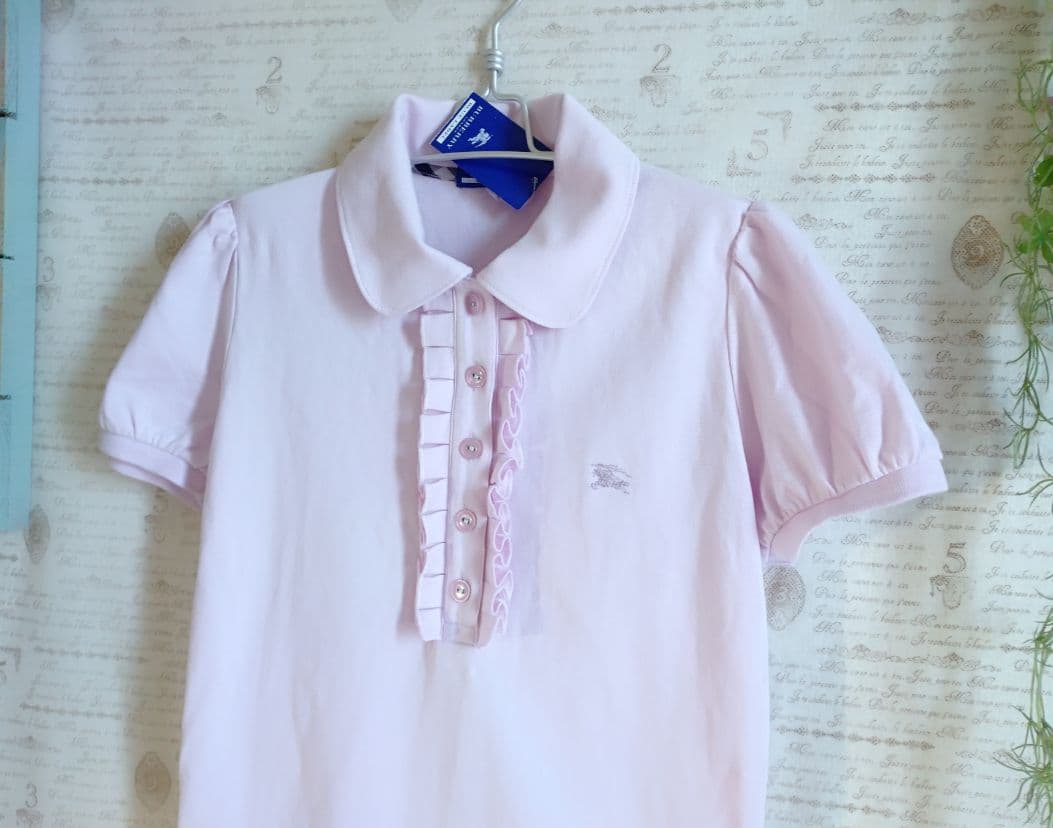 ❇️バーバリーブルーレーベル❇️新品タグつき　半袖ポロシャツ　ラベンダー38