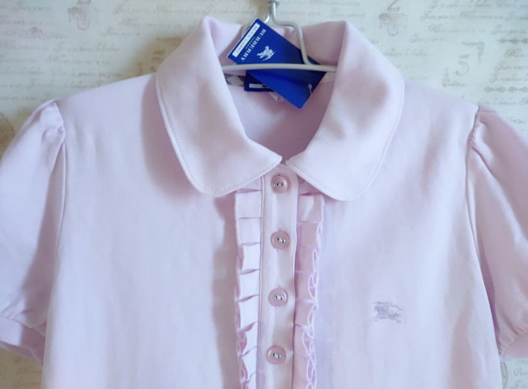 ❇️バーバリーブルーレーベル❇️新品タグつき　半袖ポロシャツ　ラベンダー38