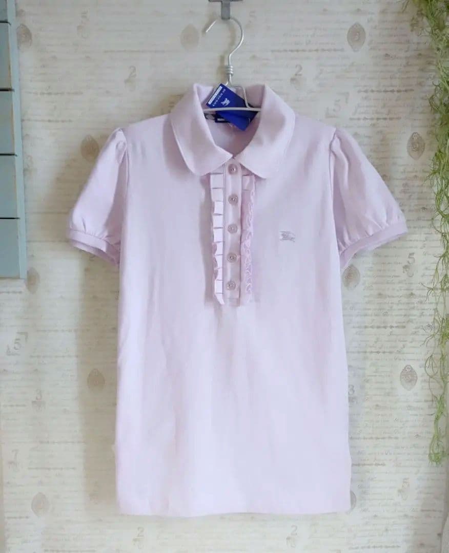 ❇️バーバリーブルーレーベル❇️新品タグつき　半袖ポロシャツ　ラベンダー38