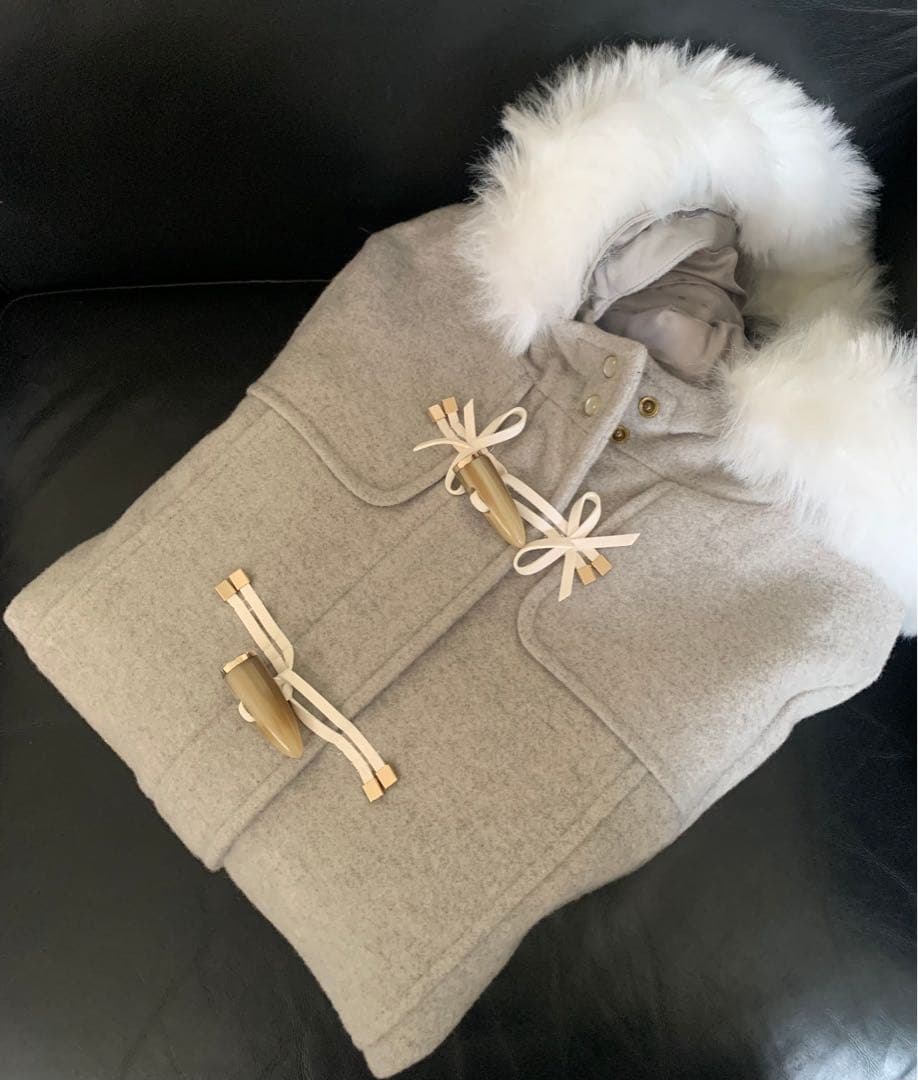 【新品未使用タグ付き】メゾピアノ　ファー付き　ダッフルコート　160