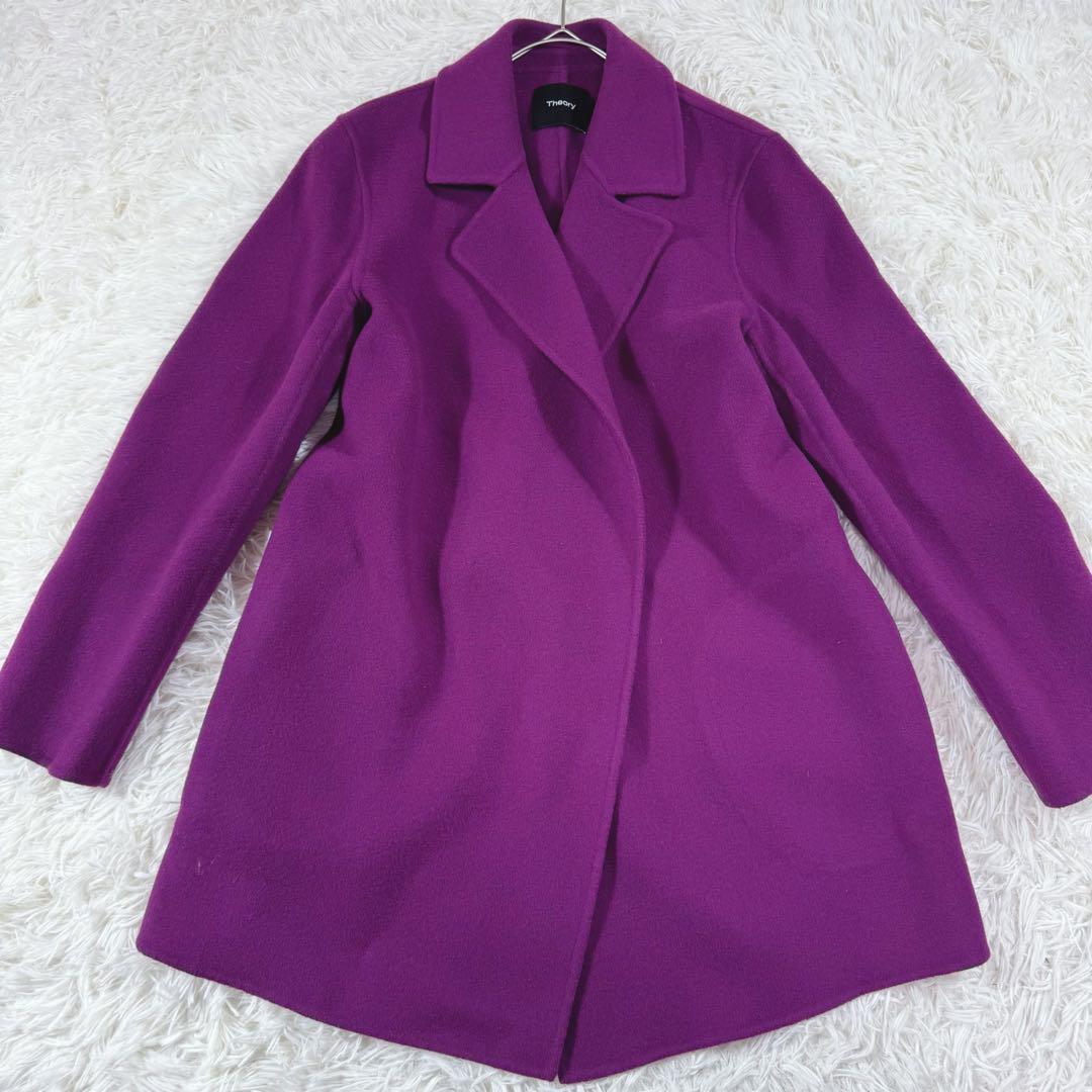 美品✨23AW セオリー クレアリーンジャケット ダブルフェイス ウールカシミア